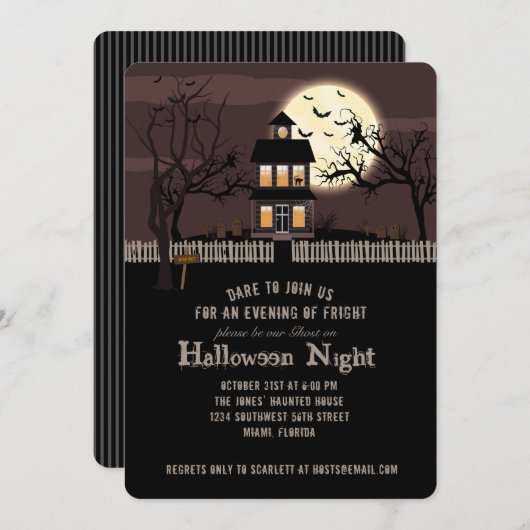 Haunted House Kaart (Voorkant / Achterkant)