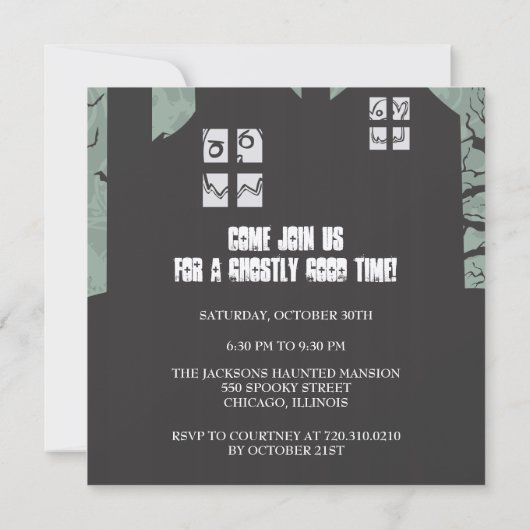 Haunted House Kaart (Achterkant)