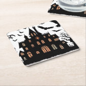 Haunted House Kartonnen Onderzetters (Schuin)