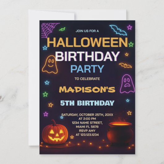 Haunted House Kids Verjaardag Uitnodiging (Voorkant)