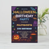 Haunted House Kids Verjaardag Uitnodiging (Staand voorkant)