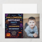 Haunted House Kids Verjaardag Uitnodiging (Voorkant / Achterkant)