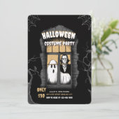 Haunted House Kostuum Party Uitnodiging (Staand voorkant)