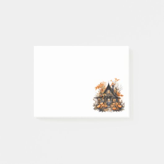Haunted House met pompoenen Halloween Post-it® Notes (Voorkant)