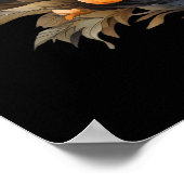 Haunted House met pompoenen Halloween Poster (Hoek)