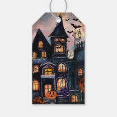 Haunted House Monster Family Halloween Gift Labels Cadeaulabel (Achterkant)