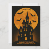 Haunted House Moon Bats Halloween feest (Voorkant)
