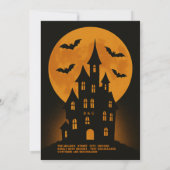 Haunted House Moon Bats Halloween feest (Achterkant)