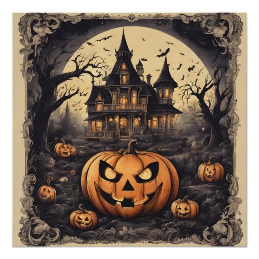 Haunted House No 1 Glossy Poster (Voorkant)