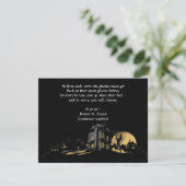 Haunted House of a Hill Halloween Party Invitation Kaart (Staand voorkant)