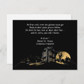 Haunted House of a Hill Halloween Party Invitation Kaart (Voorkant / Achterkant)