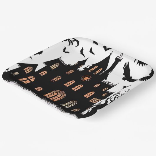 Haunted House Papieren Bordje (Gebogen)