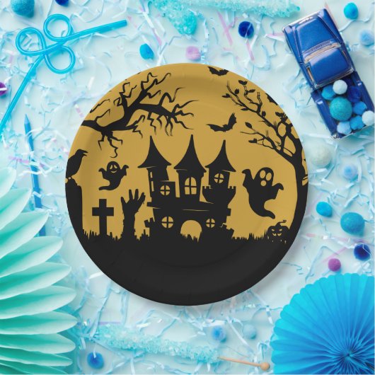 Haunted House Papieren Bordje (Feest)