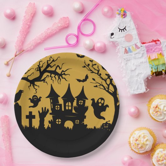 Haunted House Papieren Bordje (Feest)