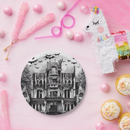 Haunted House Papieren Bordje (Feest)