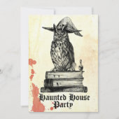 Haunted house party heks owl kaart (Voorkant)