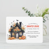 Haunted House Party Kaart (Staand voorkant)