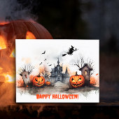 Haunted House pompoenheks Briefkaart