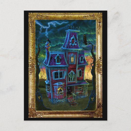 Haunted House Portrait Briefkaart (Voorkant)