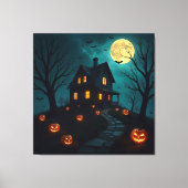 Haunted House Premium Wrapped Canvas (Voorkant)