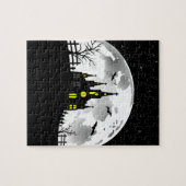 Haunted House Psycho Halloween Jigzaag Puzzle Legpuzzel (Horizontaal)