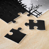 Haunted House Psycho Halloween Jigzaag Puzzle Legpuzzel (Zijkant)