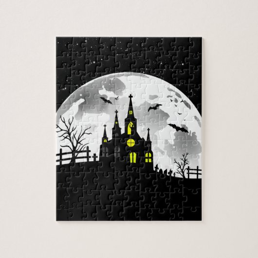 Haunted House Psycho Halloween Jigzaag Puzzle Legpuzzel (Verticaal)