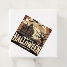 Haunted House Pumpkins Spooky Scary Halloween Bedankjes Labels