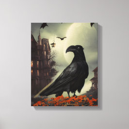 Haunted House Raven Canvas Afdruk