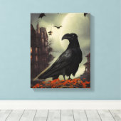 Haunted House Raven Canvas Afdruk (Insitu (Houten vloer))