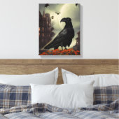 Haunted House Raven Canvas Afdruk (Insitu (Slaapkamer))