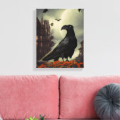 Haunted House Raven Canvas Afdruk (Insitu (Woonkamer))