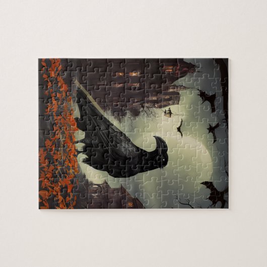 Haunted House Raven Legpuzzel (Horizontaal)