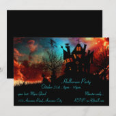 Haunted House Red en Blue Sky Kaart (Voorkant / Achterkant)