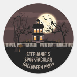 Haunted House Ronde Sticker