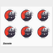 Haunted House Ronde Sticker (Vel)
