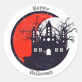 Haunted House Ronde Sticker