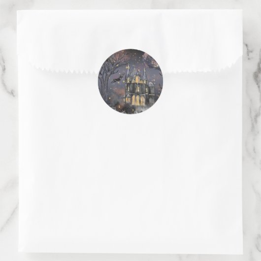 Haunted House Ronde Sticker (Tas)