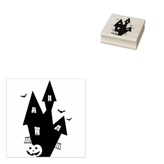 Haunted House Rubberstempel (Gestempeld)