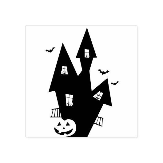 Haunted House Rubberstempel (Afrduk)