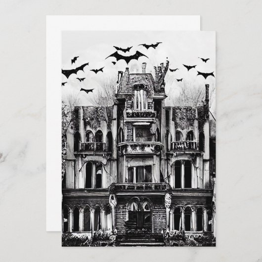 Haunted House Save The Date (Voorkant / Achterkant)