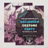 Haunted House schedel vlinders Halloween Kaart (Voorkant / Achterkant)