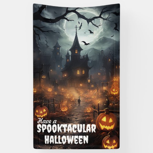 Haunted House Spandoek (Verticaal)