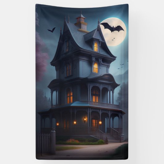 Haunted House Spandoek (Verticaal)