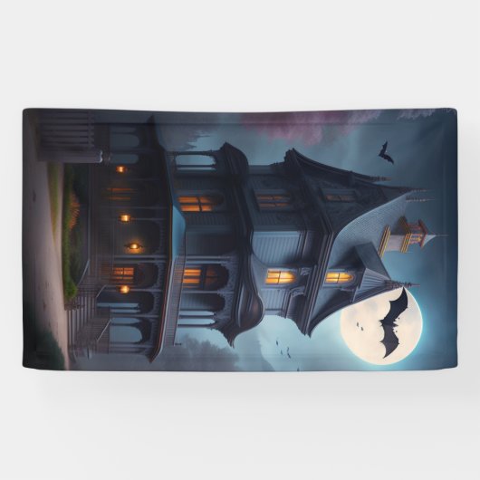 Haunted House Spandoek (Horizontaal)