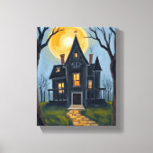 Haunted House | Spooky Halloween  Canvas Afdruk (Voorkant)