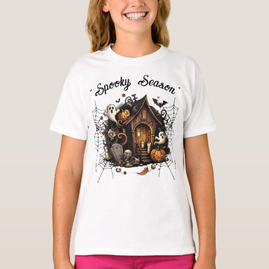 Haunted House Spooky T-shirt 👻🎃 (Voorkant)