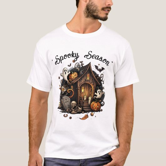 Haunted House Spooky T-shirt 👻🎃 (Voorkant)