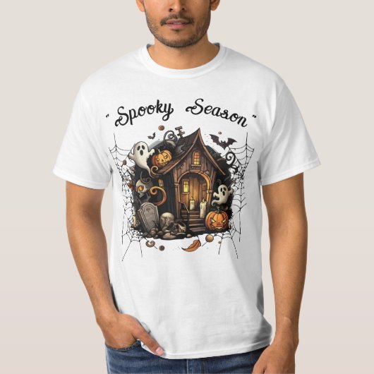 Haunted House Spooky T-shirt 👻🎃 (Voorkant)