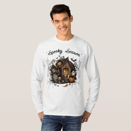 Haunted House Spooky T-shirt 👻🎃 (Voorkant volledig)